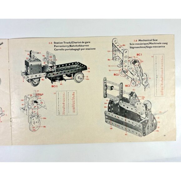 Meccano Metal and Plastic Construction Pieces UK Toy With 3 Manuals Mixed Lot - Picture 10 of 16